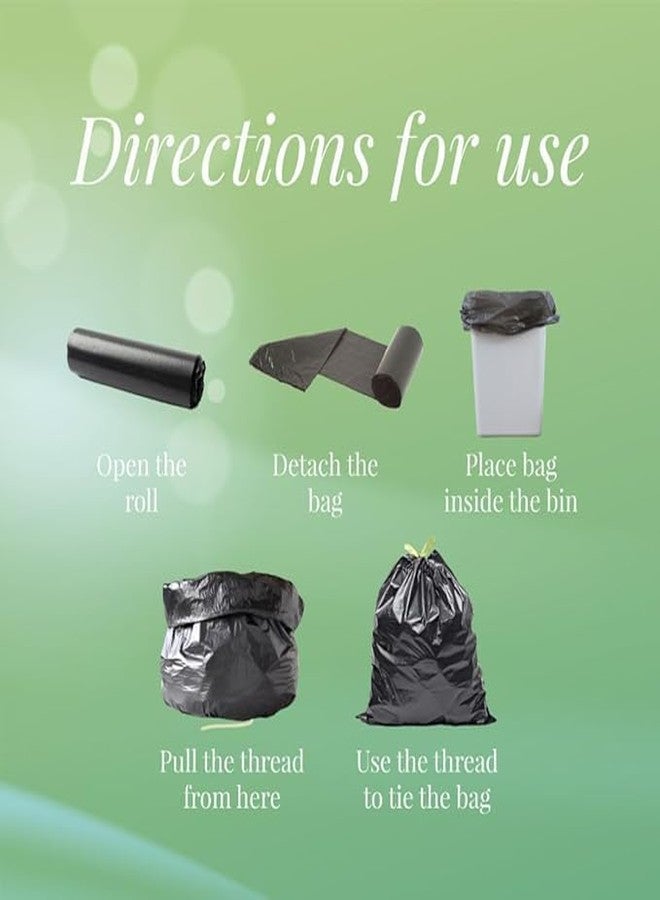 HELLYZ Gar bage Bags Medium Size 19x21 Inch Pack | Extra Strong, Leak-Proof Garbage Bags for Kitchen Waste, Dry & Wet Waste, Home, Office, Hotel, Hospital Use (90 Pieces Garbage Bags, Medium) - Image 5